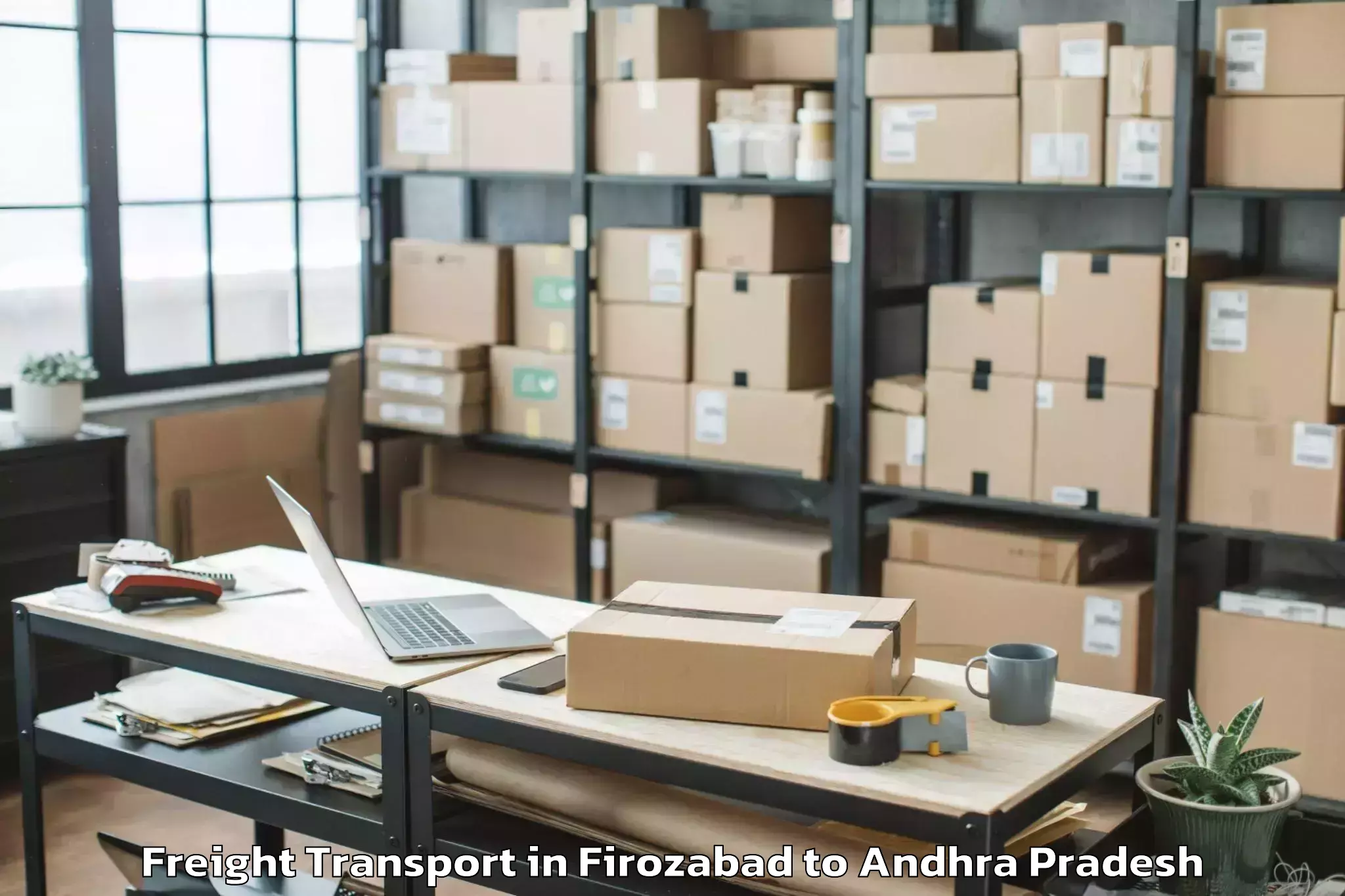 Professional Firozabad to Peda Araveedu Freight Transport